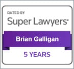 Rated By Super Lawyers Brian Galligan 5 years